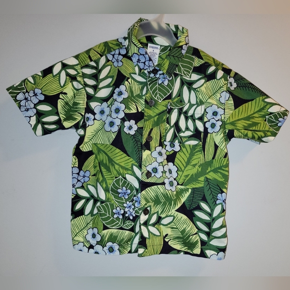 Gymboree Other - 🌿 Vintage Gymboree Costa Rica Tropical Print Button Front Cotton Shirt Boys 4